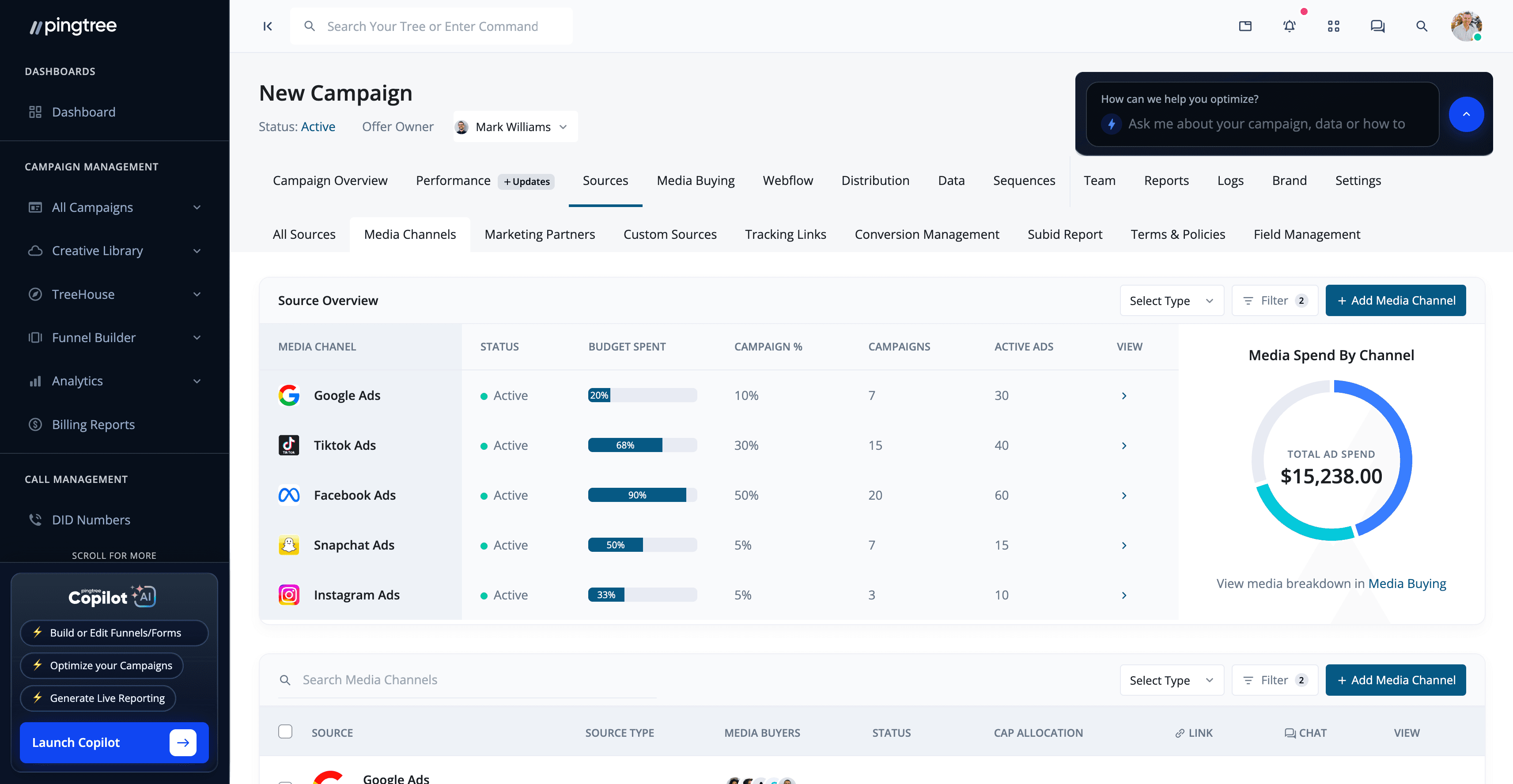 Creative builder and asset previews