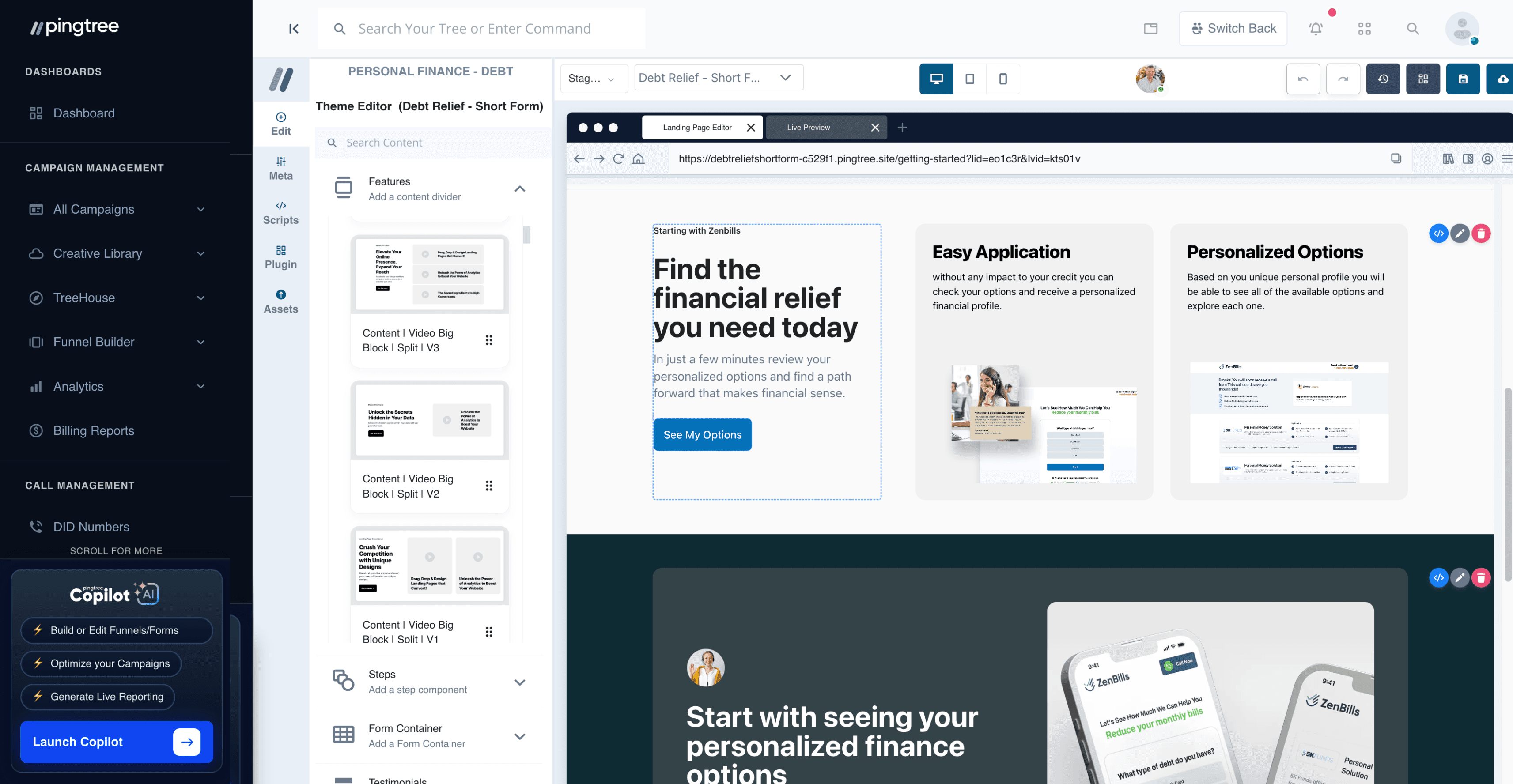 Funnel and form builder